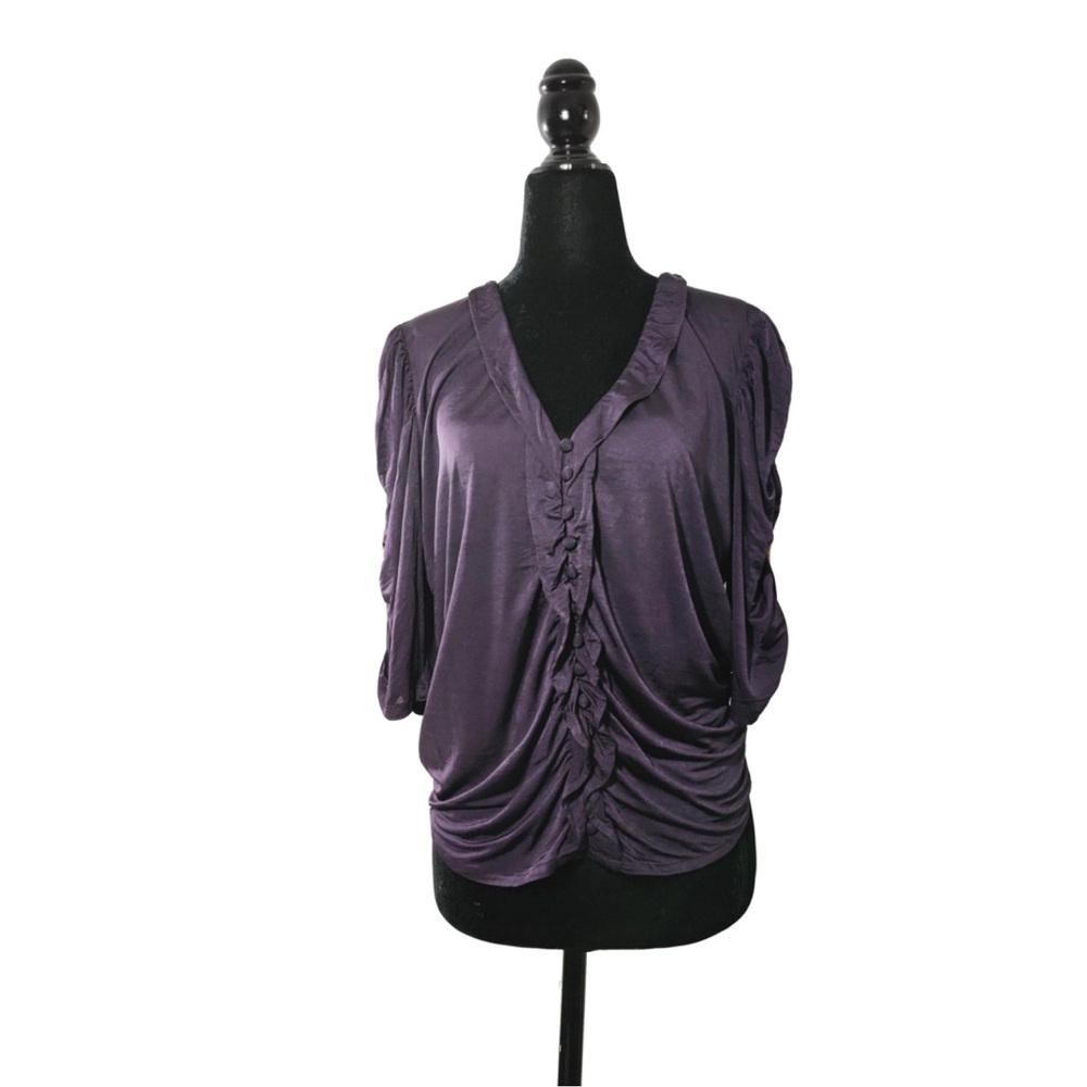 Uterqüe Top - Size Small / 26 - In RARE Plum / Eggplant Color